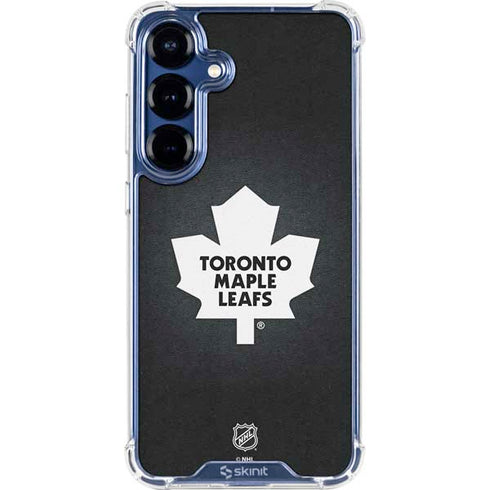 NHL Toronto Maple Leafs Black Background Galaxy S25 Clear Case
